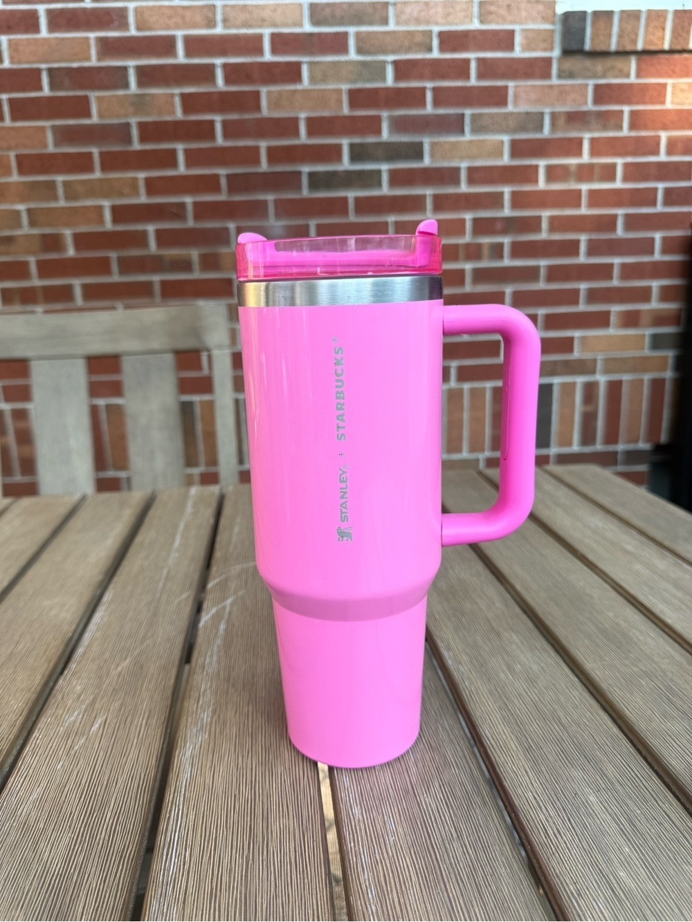 Starbucks Coral Pink Studded Tumbler 16 oz Reusable Cold Cup with Lid